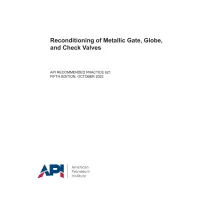 API RP 621 Fifth Edition 2022