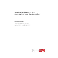 API RP 582:2009