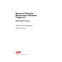 API MPMS Chapter 4.5:2011
