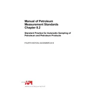 API MPMS Chapter 8.2:2016