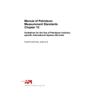 API MPMS Chapter 15 (R2024)