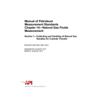 API MPMS Chapter 14.1:2016