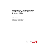 API RP 17O:2009